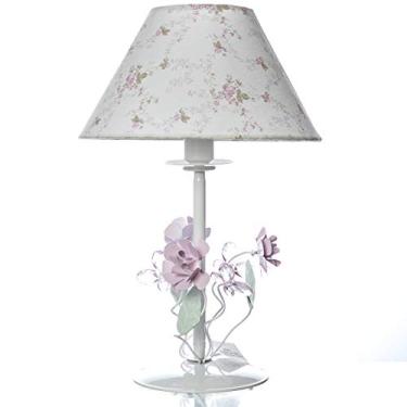 Imagem de Potinho de Mel Abajur De Metal Floral Quarto De Bebê Rosa