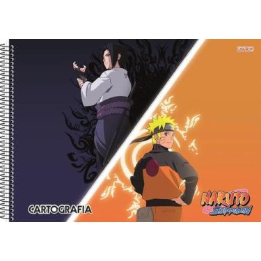 Imagem de Caderno De Desenho Cartográfia Espiral Anime Naruto 1 Matéria 60 Folha