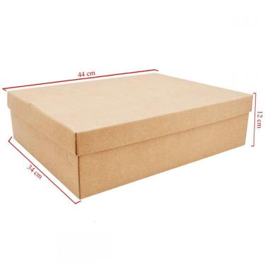 Imagem de Pacote De 20 Caixas De Sapato Grande Em Papelão Embalagens 44cm x 34cm x 12