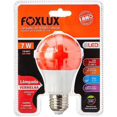 Imagem de Lampada Led Bulbo 7W Vermelha Biv Foxlux