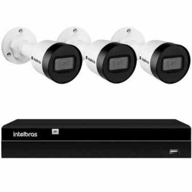 Imagem de Kit 3 Câmeras de Segurança Bullet Intelbras Full HD 1080p VIP 1230 B G4 + Gravador Digital de Vídeo NVR NVD 1404-4 Canais (Sem HD)