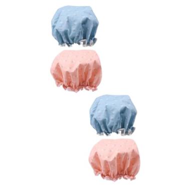 Imagem de Balacoo 4 Pcs Touca Banho Touca De Banho Impermeável Boné De Prevenção De Lampblack Suprimentos De Acessórios De Chuveiro Senhorita Dupla Camada Dente De Leão