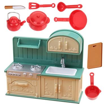 Imagem de Vaguelly 1 Conjunto modelo de espátula de fogão modelo de utensílios de cozinha em miniatura panelas casa de boneca equipamento de cozinha brinquedos mini acessórios de cozinha doméstico