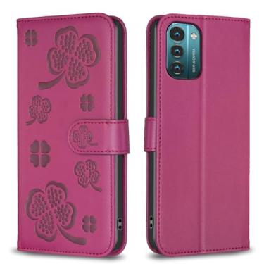 Imagem de Para Nokia G11/G21, capa carteira com 3 cartões e 1 compartimento para dinheiro, capa de telefone flip de couro PU à prova de choque compatível com Nokia G11/Nokia G21 de 6,5 polegadas (vermelho)