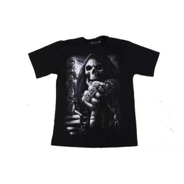 Imagem de Camiseta Caveira Skull Blusa Adulto Unissex Mr289 Bm