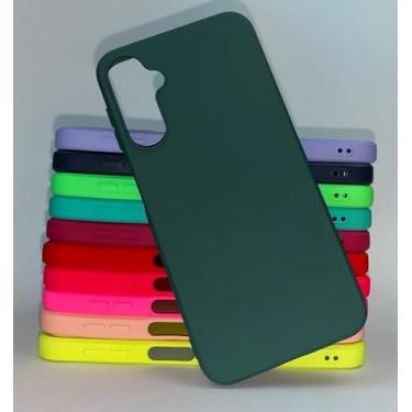 Imagem de Capa Capinha Protetora - Samsung Galaxy A25 - Silicone aveludada por dentro toque sedoso (Verde-militar)