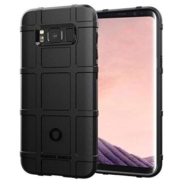 Imagem de Capa para Samsung Galaxy S8 Plus, proteção robusta, material TPU de fibra de carbono, macia, antiderrapante, antiimpressões digitais, capa totalmente protetora para Samsung Galaxy S8 Plus