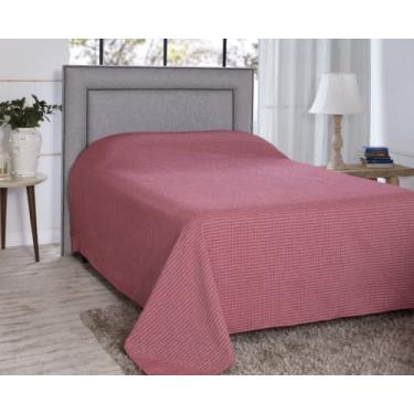 Imagem de Colcha Cama De Casal Padrão Piquet Cobre Leito 2 M X 2,20 M (Vermelho)