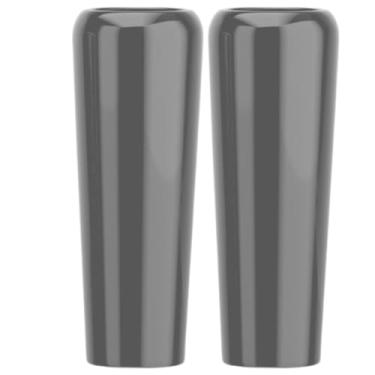 Imagem de Kit 2 Vasos Fibra De Vidro 80cm Florida M Decorativo Vietnamita (Cinza Escuro)