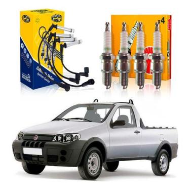 Imagem de Kit Vela Ngk Cabo Strada 1.8 8v 2003 A 2010 - Marelli
