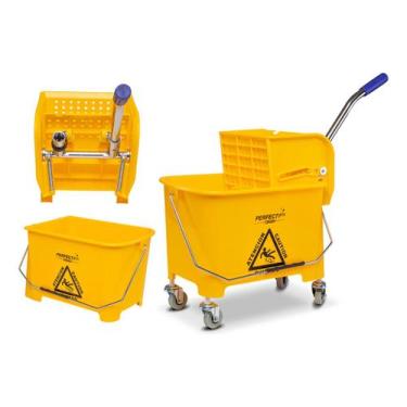 Imagem de Carrinho de Limpeza Balde Com Espremedor De Água 20 Litros Perfect - P
