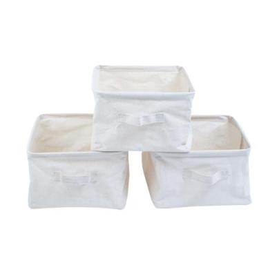 Imagem de Kit organizadores dobráveis de linho off white 3 pçs - Oikos, U, UNICA