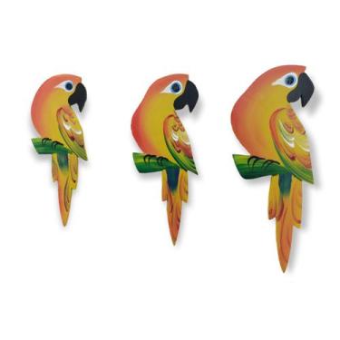 Imagem de Trio De Arara P Decorativo De Parede Mdf Kit Decoração Casa Jardim - A