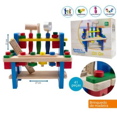 Imagem de Bancada De Ferramenta Infantil De Madeira Brinquedo Didático - Spider