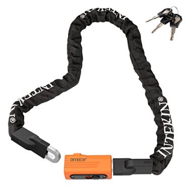 Imagem de INTEKIN Corrente de aço de 1,8 m de comprimento, 8 mm de espessura, cadeado de bicicleta resistente, antifurto, cadeado de corrente de bicicleta com 3 chaves para E-Bike, motocicleta, cerca