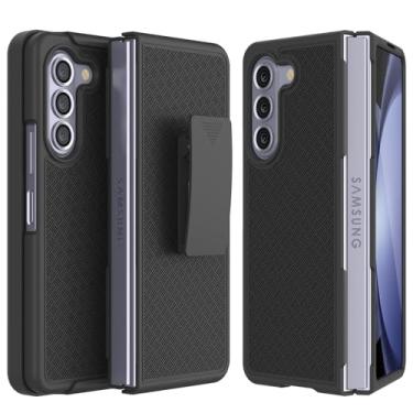 Imagem de PunkCase Capa com clipe de cinto para Galaxy Z Fold5 com protetor de tela e suporte integrado | Proteção total de TPU 360 híbrida de camada dupla [Slim Fit] para Galaxy Z Fold5 5G (19.3 cm) (2023)