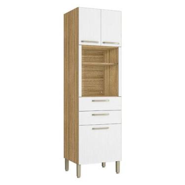 Imagem de Armário Paneleiro Ametista Micro-ondas 2 Gavetas Freijó Supremo - Kits