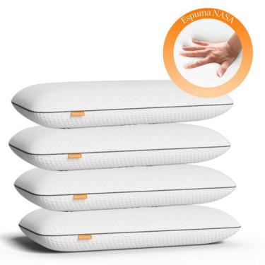 Imagem de Kit com 4 Travesseiros Memory Visco Emma Basics - Tecnologia NASA