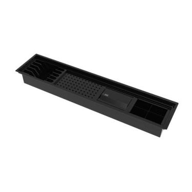Imagem de Escorredor Embutido Calha Escorredora Inox Pintado Preto 90cm - HZ