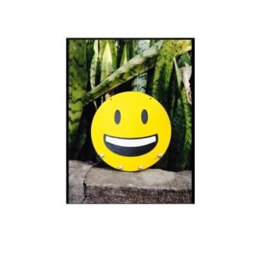 Imagem de Porta Chaves De Parede Em Relevo Porta Chaves Emoji Amarelo - Casa Nob