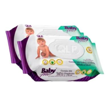Imagem de Kit Toalhas Umedecidas Baby Free 100 Unidades - 2 Pacotes