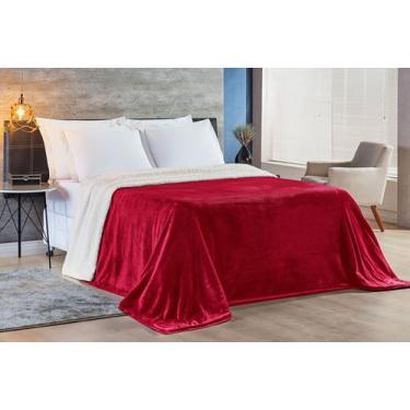 Imagem de COBERTOR ALASKA manta flannel QUEEN vermelho  - BYA CONFECÇÕES