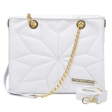 Imagem de Bolsa Feminina  Transversal Alça Corrente  Moda - Manuela Marques, Bra