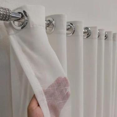 Imagem de Cortina Linho Forrada Para Escritório Gaze 6,00x2,50 Varão - Salvatex 