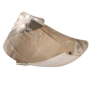 Imagem de Viseira Antirrisco Helt Capacete New Race 2,2mm Espelhada