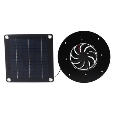 Imagem de Ventilador Movido a Energia Solar, Kit de Ventilador de Exaustão Movido a Energia Solar de 20 W Ventilador de Exaustão de Painel Solar Portátil de 22 Cm Ventiladores Solares para