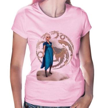 Imagem de Baby Look Daenerys Targaryen Art - Foca na Moda, Rosa bebê, G