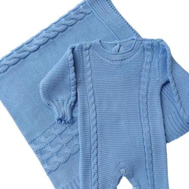 Imagem de Saida maternidade 2 pçs em tricot modelo trança - ACONCHEGO EFFRONTE, 