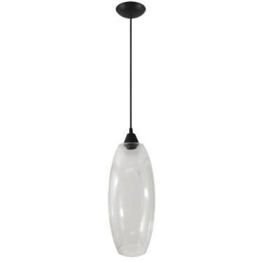 Imagem de Pendente Moderno Sala Quarto Cozinha Montreal Preto transp - CM GLASS 