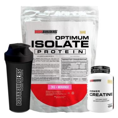 Imagem de Kit Optimum Isolate Whey Protein 2Kg+ Power Creatina 100G - Bodybuilde