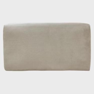Imagem de Puff Puf Estofado Tecido Veludo 70X70X40 Suede Gigante Bege - Tapete M