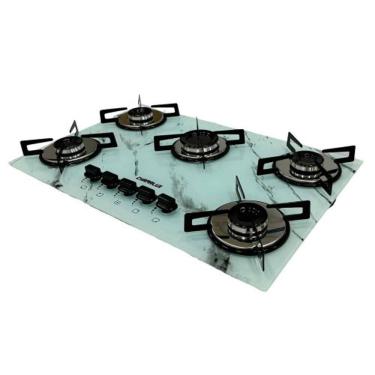 Imagem de Cooktop 5 Bocas em Vidro Temperado Ultra Chama Chamalux