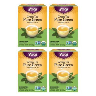 Imagem de Tea Yogi Pure Green Tea Organic 16 sacos por pacote (4 pacotes)