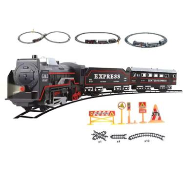 Imagem de Trem de Brinquedo Elétrico Trenzinho Infantil Ferrorama Com Trilhos e Luz
