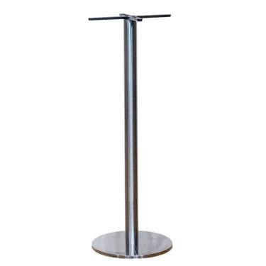 Imagem de Base De Mesa De Jantar Redonda Pisa Beta Bistrô Fratini 106 Cm (altura) Aço Inox Disco Redondo