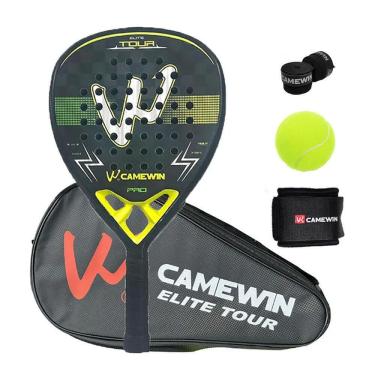 Imagem de Raquete de tênis de padel CAMEWIN em fibra de carbono 18k 360g + 10g