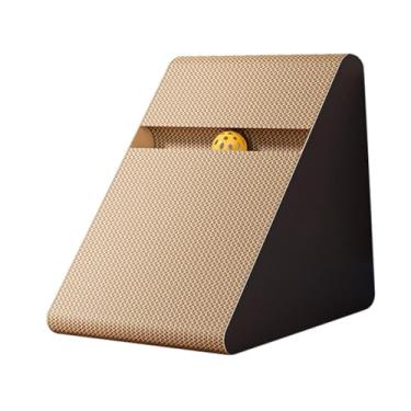 Imagem de predolo Arranhador de gato, protetor de sofá de papelão, brinquedo para animais de estimação, almofada de arranhar triangular resistente ao desgaste, S