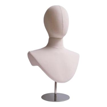 Imagem de Kokiya Cabeça de manequim para exibição de chapéus, modelo autônomo de mesa, decorativo, altura ajustável, cabide para chapéus, peruca, boné, fone de ouvido, Base Prateada