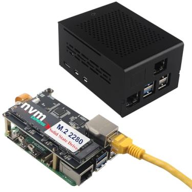Imagem de ZDE Placa de expansão ZP593 PCIe para porta Ethernet 2,5G PCIe para M.2 Key-M NVMe SSD HAT com capa de alumínio ZC506 para Raspberry Pi 5 2GB 4GB 8GB 16GB