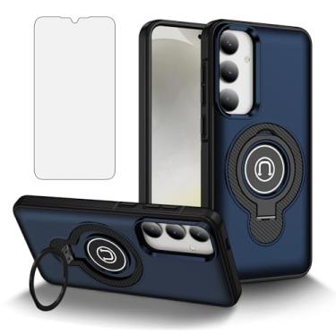 Imagem de Asuwish Capa de celular para Samsung Galaxy S24 Plus/S25 Plus S24+ S25+ 5G com protetor de tela de vidro temperado Slim Ring Holder Cell Cover S24Plus 24S + S 24 24+ S25Plus 25S 25+ SM-S936U Mulheres