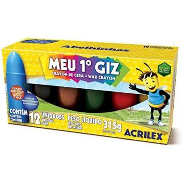 Imagem de Giz De Cera Jumbo 12 Cores Meu 1 Giz De Cera - ACRILEX