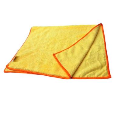 Imagem de Pano de Microfibra 40x60 300GSM Amarelo Automotivo Para Secagem Sem Ri