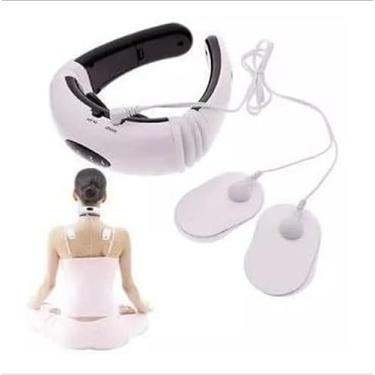 Imagem de Massageador Elétrico Cervical Terapêutico com Pulso Elétrico | Relaxamento para Pescoço, Ombros e Costas | Design em U, Portátil e Ergonômico | Alívio de Dores e Tensão Muscular