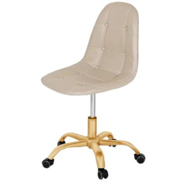 Imagem de Cadeira Office Eiffel - Botonê | Nude - Dourado Matte