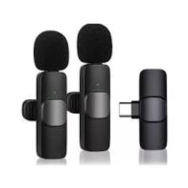 Imagem de Microfone Duplo Lapela Sem Fio/Compatível iPhone iOS Lightning Wireless 2.4GHz Vídeo Live Gravação