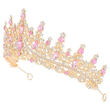 Imagem de Beaupretty Tiara de Casamento Com Strass, Tiara de Cristal Barroco, Faixa de Cabeça, Coroa de Princesa para Festa, Rosa